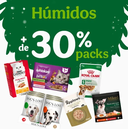 Húmidos deliciosos: +30% de desconto em packs.