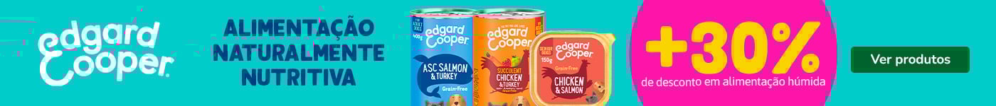 Mais de 30% de desconto em packs de comida húmida para cão da Edgard & Cooper. Promoção disponível em formatos selecionados.