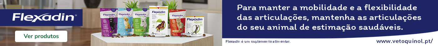 Flexadin: Apoio à mobilidade e cuidado articular de cães e gatos.