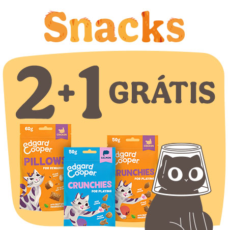 Miaumania: 2+1 grátis em snacks para gato.