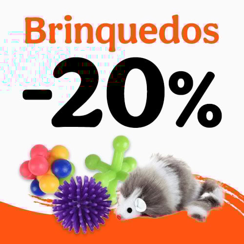 20% de desconto em brinquedos.