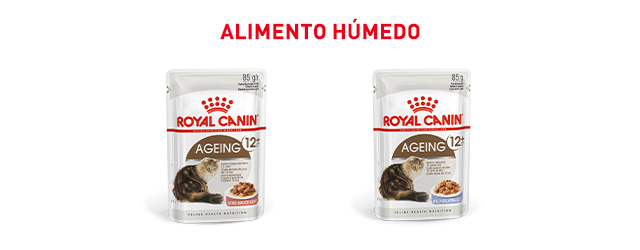Royal Canin Senior. Encontre a comida húmida que melhor se adapta ao seu gato senior.