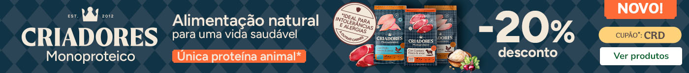 Criadores Monoproteico: 20% de desconto em ração para cão.