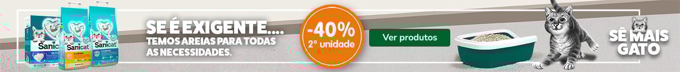 Sanicat: 40% de desconto na 2ª unidade de areia.