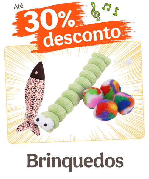 20% de desconto em brinquedos para gato.