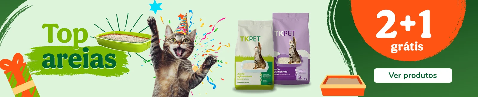 3x2 em areias para gatos.