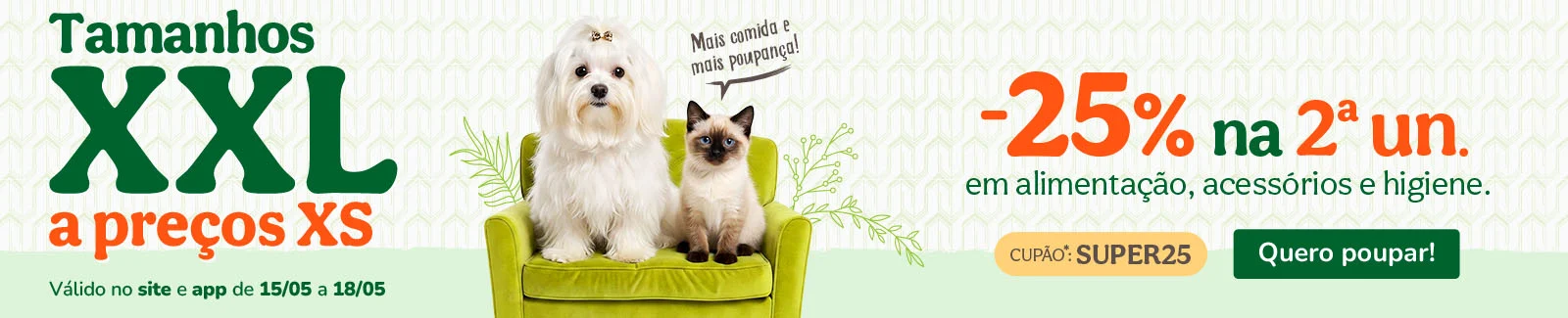 25% de desconto na 2&ordf; unidade com cup&atilde;o SUPER15