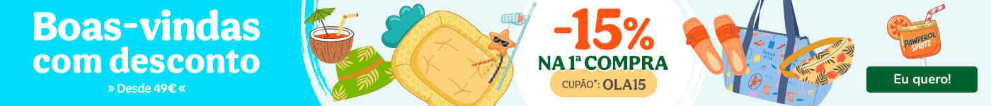 -15% de desconto na sua primeira encomenda e envio GRÁTIS com os códigos promocionais HOLA15 e TOPENVIO