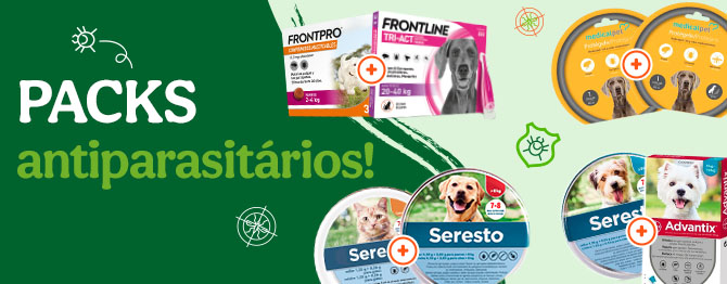 Máxima Poupança em packs de Antiparasitários!