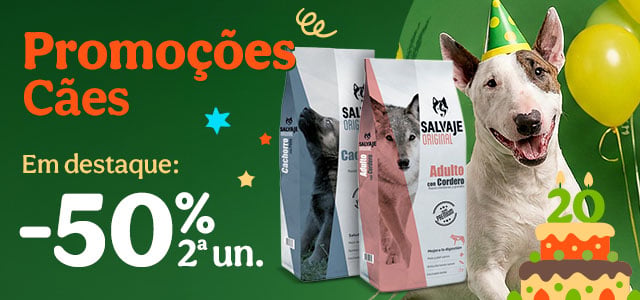 Salvaje: -50% na 2ª unidade em ração para cão