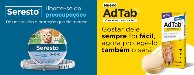 Seresto e Adtab: Soluções antiparasitárias para gato na Tiendanimal. Proteja o seu felino contra pulgas e carraças com os melhores produtos do mercado!