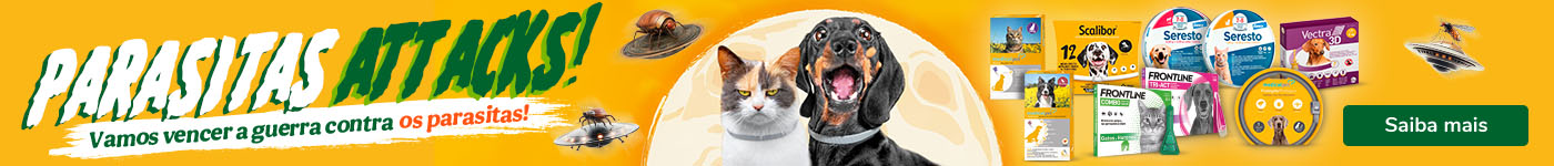 Proteja o seu patudo com os melhores antiparasitários. Promoções especiais em coleiras, comprimidos e pipetas antiparasitárias para cão e gato.