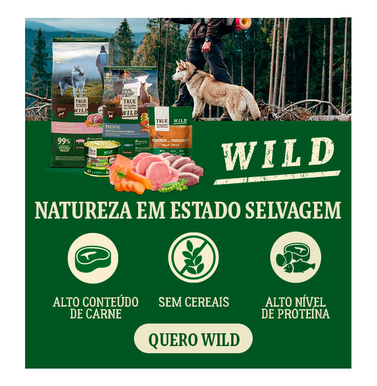 True Origins Wild: Natureza em estado selvagem com alto teor de proteína e sem cereais