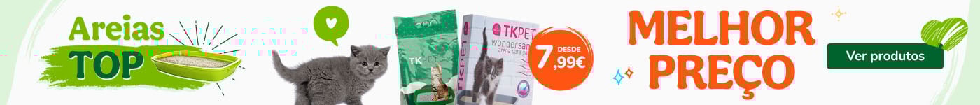 Super preço numa seleção de areias e caixas de areia para gato.