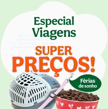 Especial Viagens na Tiendanimal: Ofertas incríveis em acessórios e produtos para viagens com o seu pet. Aproveite esta promoção e viaje com conforto e segurança para o seu amigo de quatro patas