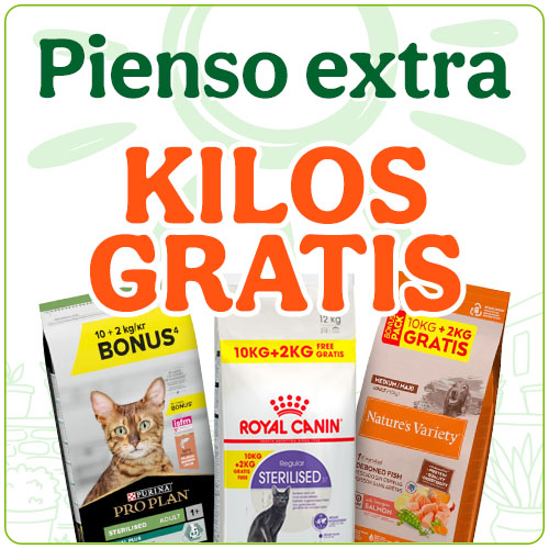 Pienso para tu peludo con kilos gratis.