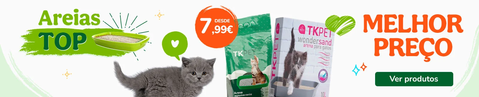 Super pre&ccedil;o numa sele&ccedil;&atilde;o de areias e caixas de areia para gato.