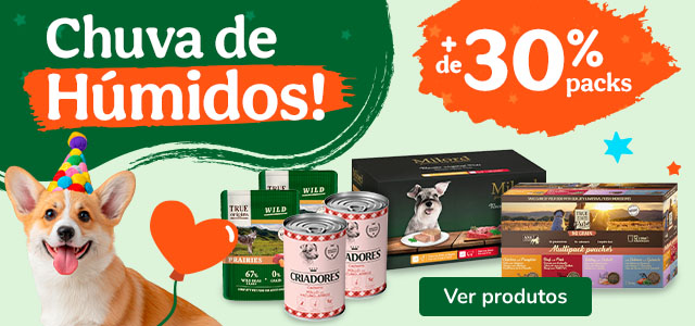 Até 40% de desconto em acessórios para cães.