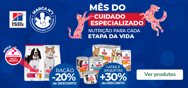 Hill's Science Plan: Até 20% de desconto em ração e até 30% de desconto em packs de alimento húmido para o seu patudo.