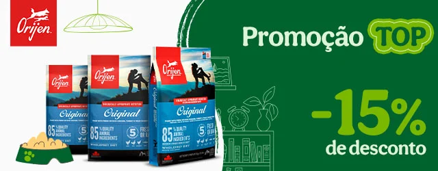 Orijen: 15% de desconto em ração para o seu patudo.