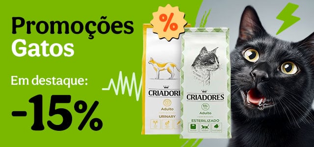 Criadores: 15% de desconto em ração para gato.