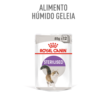 Royal Canin Sterilised – alimento húmido em gelatina. Saquetas para gatos esterilizados