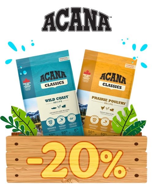 Acana: -20% de desconto na ração para o seu patudo.