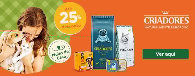 Descontos até 50% em ração, húmido e snacks para cães e gatos Criadores na Tiendanimal