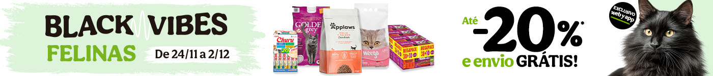 Antecipe as suas compras da Black Friday para o seu gato com 20% de desconto e envio grátis.