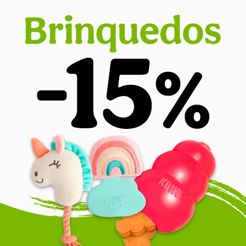 15% de desconto em brinquedos.