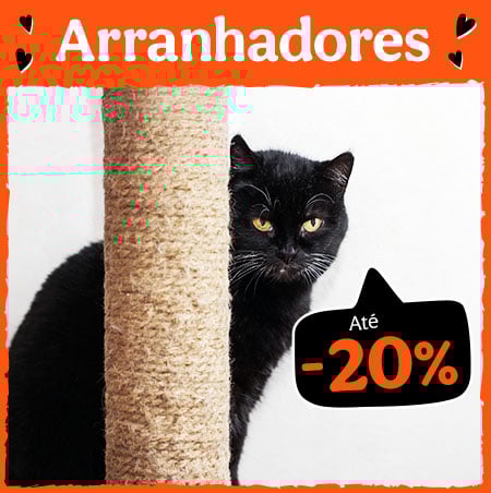 20% de desconto em arranhadores para o seu gato.
