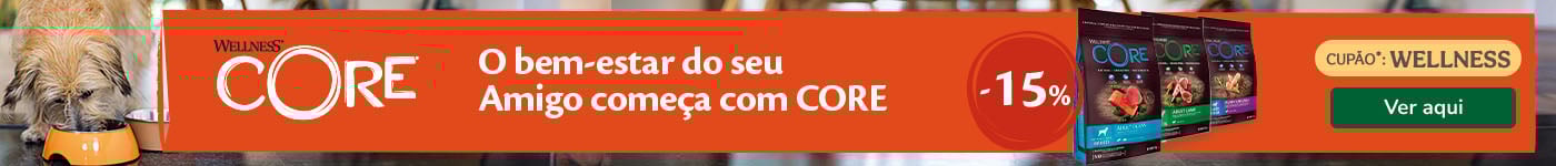 Wellness Core: 15% de desconto em ração para cão.