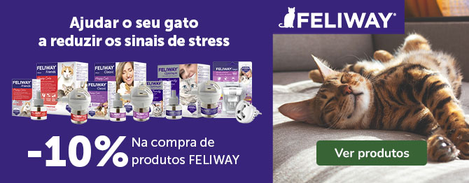 10% de desconto em Feliway. Bem-estar e tranquilidade para o seu gato ao melhor preço!