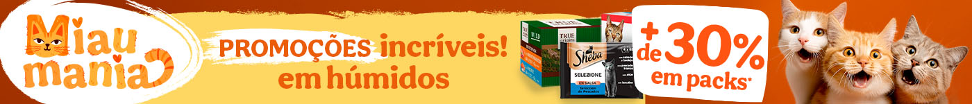 Miaumania: Mais de 30% de desconto em comida húmida para gatos.