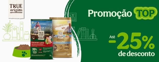 True Origins: Até 25% de desconto em ração para o seu patudo.