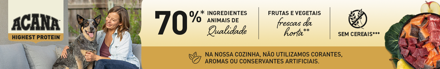 Acana Highest Protein. Leve a proteína ao próximo nível! Alimentação rica em proteína para cães