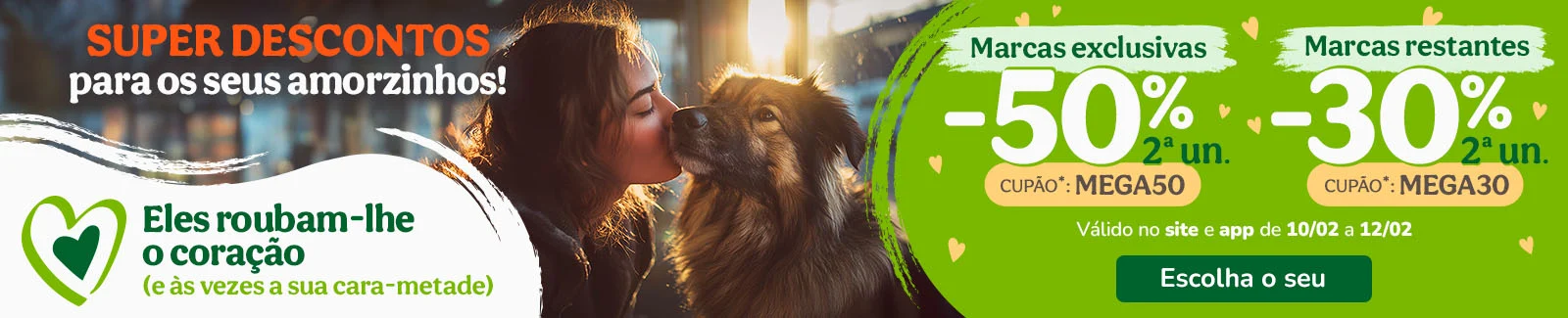 M&Aacute;XIMA POUPAN&Ccedil;A: 50% de desconto na 2&ordf; unidade nas marcas exclusivas com o cup&atilde;o: MEGA50 ou 30% de desconto na 2&ordf; unidade nas restantes marcas com o cup&atilde;o: MEGA30.
