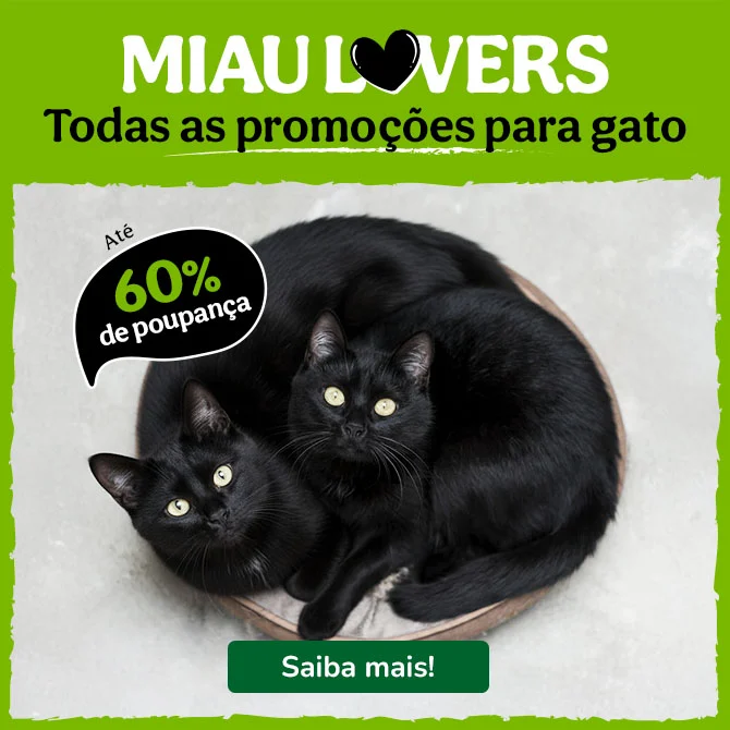 Promoção Miau Lovers: até 60% de desconto numa ampla seleção de produtos para gatos.