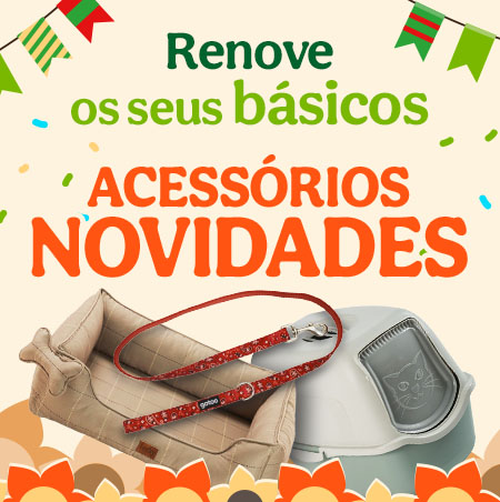 Novidades em acessórios para cão e gato. As últimas tendências para o bem-estar e conforto do seu animal.