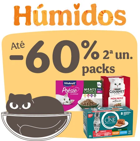 Miaumania: Até 60% de desconto na 2ª unidade em comida húmida para gato