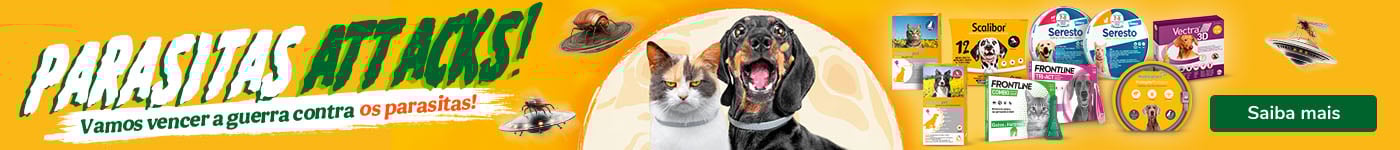 Proteja o seu patudo com os melhores antiparasitários. Promoções especiais em coleiras, comprimidos e pipetas antiparasitárias para cão e gato.