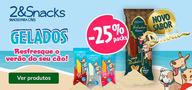 2&Snacks: 25% de desconto em packs de gelados para o seu patudo.
