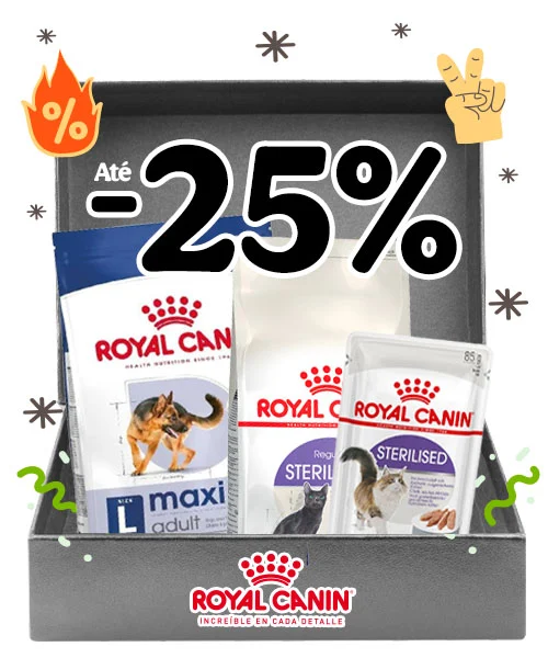 Royal Canin: Até 25% desconto