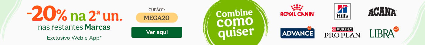 -20% de desconto em compras nas restantes marcas com o cupão MEGA20.