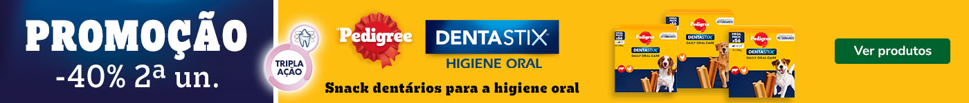 Dentastix: 40% de desconto na 2ª unidade de snacks para cão.