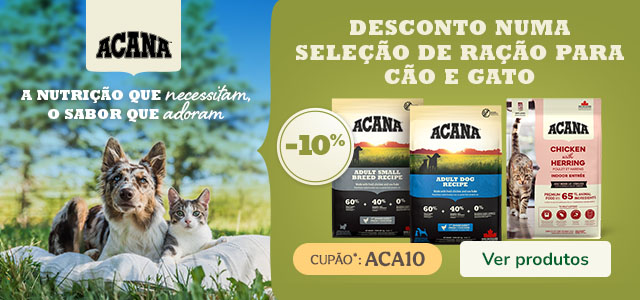 Acana: 10% de desconto em ração para o seu patudo.