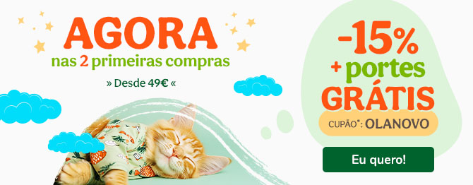 Promoção de boas-vindas Tiendanimal: aproveite descontos exclusivos na sua primeira compra. Ofereça ao seu pet os melhores produtos com preços especiais!