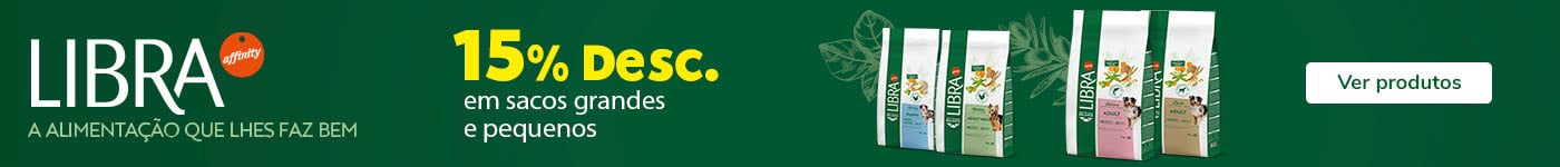Libra: 15% de desconto numa seleção de ração para cão.