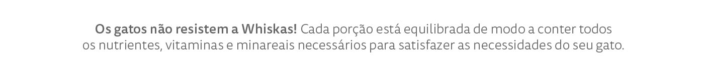 Whiskas: todos os nutrientes, vitaminas e minerais para o seu gato