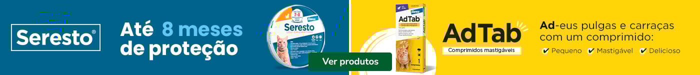 Seresto e AdTab: Produtos antiparasitários para o seu patudo.